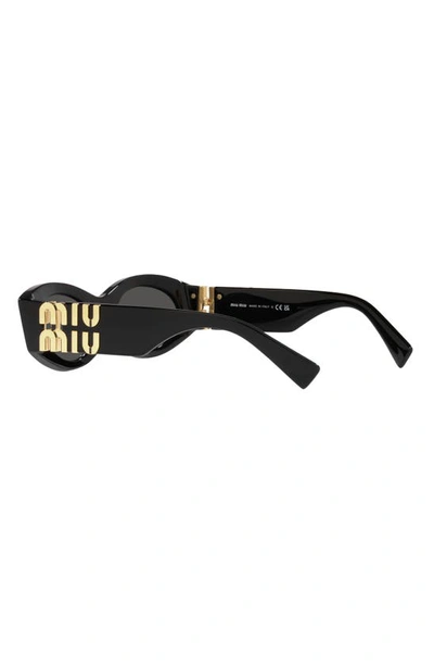 Miu Miu 54mm Rectangular Sunglasse In Black