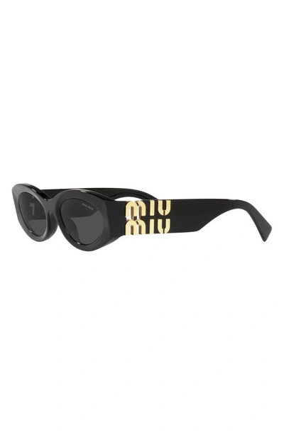 Miu Miu 54mm Rectangular Sunglasse In Black