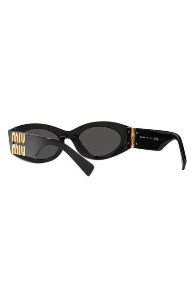 Miu Miu 54mm Rectangular Sunglasse In Black