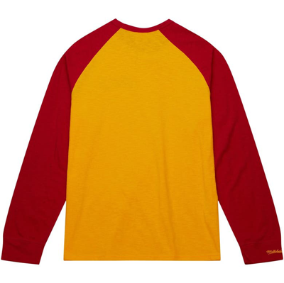 Shop Mitchell & Ness Gold Usc Trojans Legendary Slub Raglan Long Sleeve T-shirt