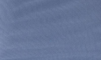 Edikted Marta Semisheer Crop Long Sleeve Mesh Top In Blue