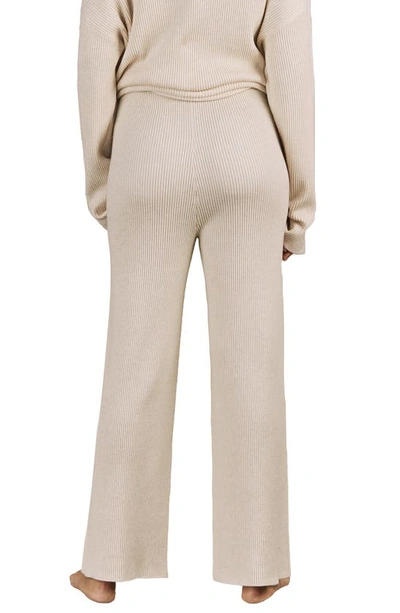 Angel Maternity Rib Drawstring Maternity Pants In Cream