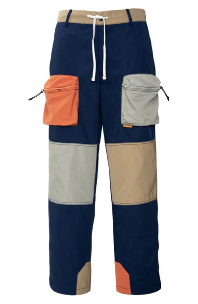 Shop Round Two Colorblock Hiking Cargo Pants In Blue Multi