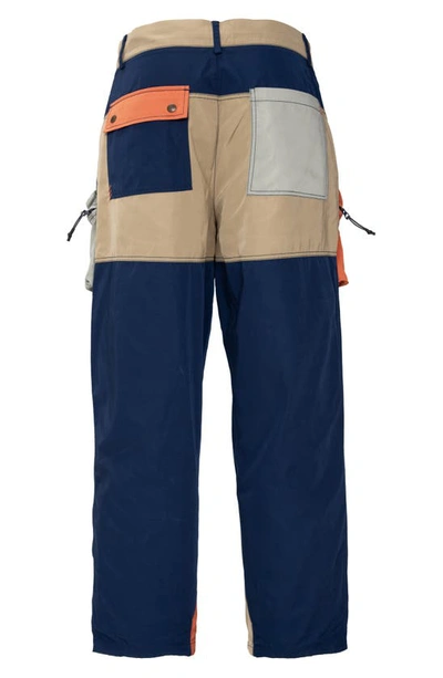 Shop Round Two Colorblock Hiking Cargo Pants In Blue Multi