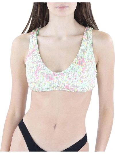 Shop Becca By Rebecca Virtue Womens Printed Tassel Bikini Swim Top In Multi