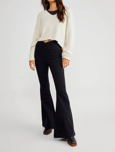 Shop Free People Venice Beach Flare Jeans In Black