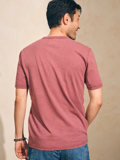 Shop Faherty Sunwashed Pocket T-shirt (tall) In Plum Wine