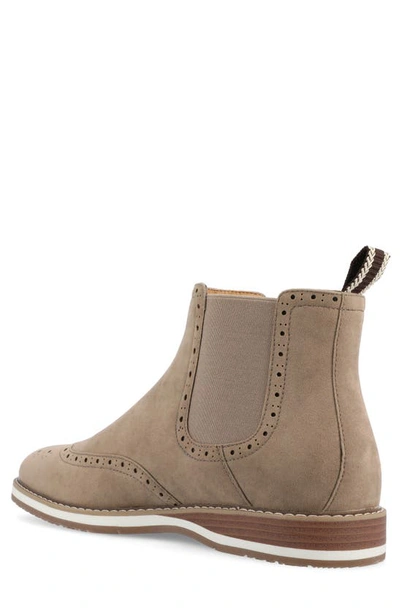 Shop Vance Co. Vance Co Thorpe Wingtip Chelsea Boot In Taupe