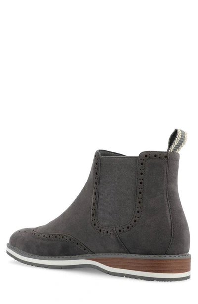 Shop Vance Co. Thorpe Wingtip Chelsea Boot In Grey