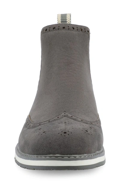Vance Co. Thorpe Wingtip Chelsea Boot In Grey