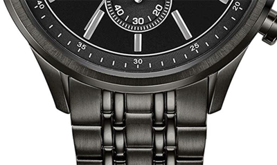 Shop Bulova Bracelet Strap Chronograph Watch, 42mm In Gunmetal