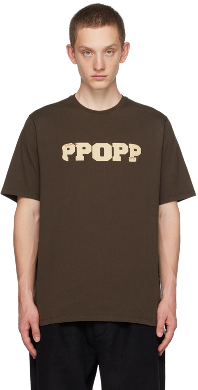 Shop Pop Trading Company Brown Printed T-shirt In Delicioso