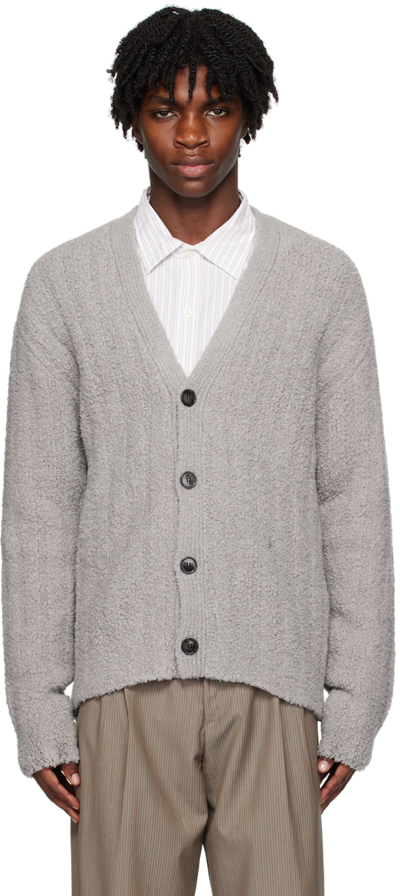 Shop Mfpen Gray House Cardigan In Curly Grey
