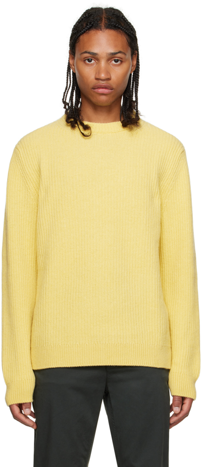 Shop Nudie Jeans Yellow August Sweater In Citra