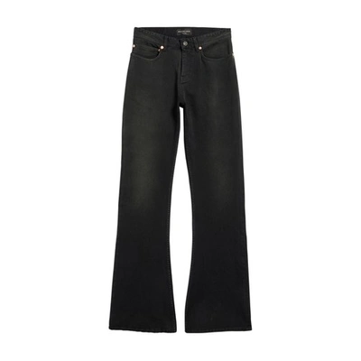 Shop Balenciaga Bootcut Pants In Sunbleached_black