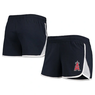 Shop New Era Navy Los Angeles Angels Stretch French Terry Shorts