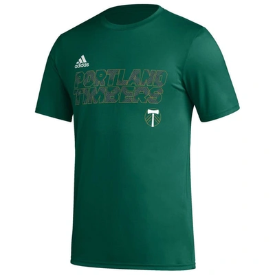 Shop Adidas Originals Adidas Green Portland Timbers Team Jersey Hook Aeroready T-shirt