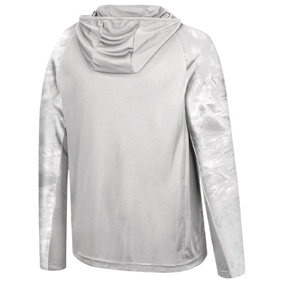 Shop Colosseum Gray/realtree Camo Clemson Tigers Gulf Stream Raglan Long Sleeve Hooded T-shirt