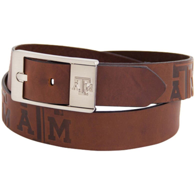 Shop Eagles Wings Texas A&m Aggies Brandish Leather Belt In Brown