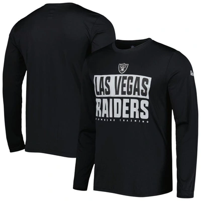 Shop New Era Black Las Vegas Raiders Combine Authentic Offsides Long Sleeve T-shirt