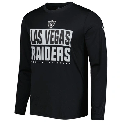 Shop New Era Black Las Vegas Raiders Combine Authentic Offsides Long Sleeve T-shirt