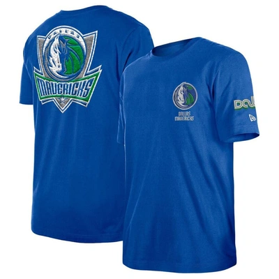 Shop New Era Blue Dallas Mavericks 2022/23 City Edition Elite Pack T-shirt