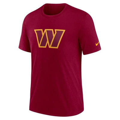 Shop Nike Burgundy Washington Commanders Rewind Logo Tri-blend T-shirt