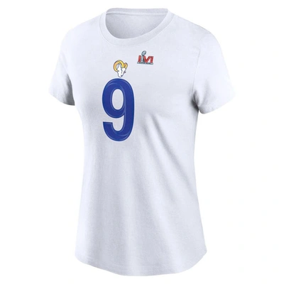 Shop Nike Matthew Stafford White Los Angeles Rams Super Bowl Lvi Name & Number T-shirt