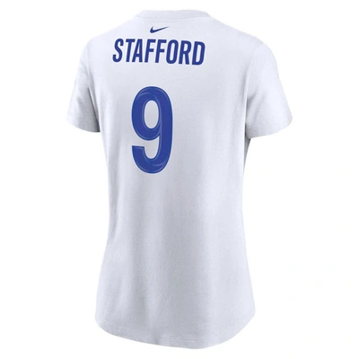 Shop Nike Matthew Stafford White Los Angeles Rams Super Bowl Lvi Name & Number T-shirt