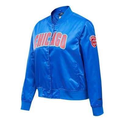 Shop Pro Standard Royal Chicago Cubs Satin Full-snap Varsity Jacket