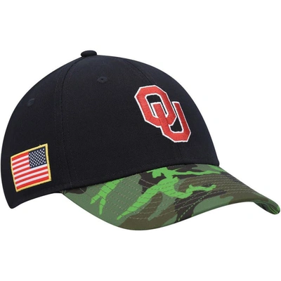 Shop Jordan Brand Black/camo Oklahoma Sooners Veterans Day 2tone Legacy91 Adjustable Hat