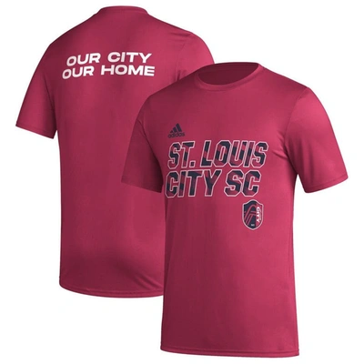 Shop Adidas Originals Adidas Red St. Louis City Sc Team Jersey Hook Aeroready T-shirt