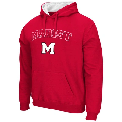 Shop Colosseum Red Marist Red Foxes Arch & Logo 3.0 Pullover Hoodie