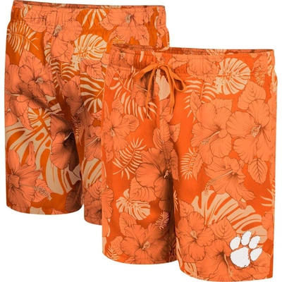 Shop Colosseum Orange Clemson Tigers The Dude Swim Shorts