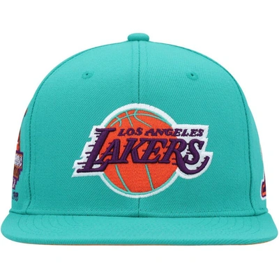 Shop Mitchell & Ness Turquoise Los Angeles Lakers Hardwood Classics 1995 Nba All-star Weekend Desert Snap In Aqua