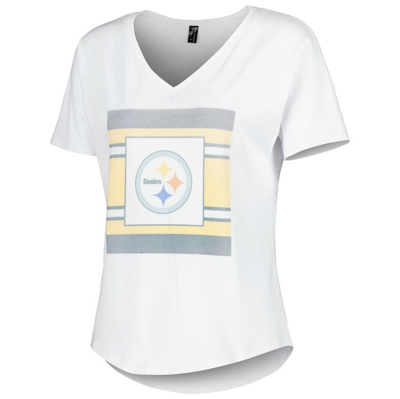 Shop Kiya Tomlin White Pittsburgh Steelers Tri-blend V-neck T-shirt