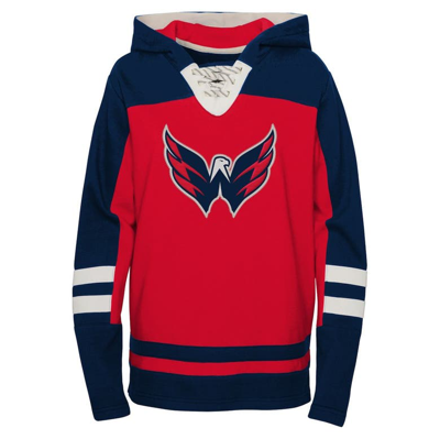 Shop Outerstuff Youth Red Washington Capitals Ageless Revisited Home Lace-up Pullover Hoodie