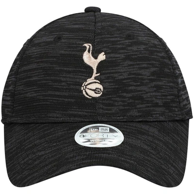 Shop New Era Black Tottenham Hotspur Shiny Tech 9forty Adjustable Hat