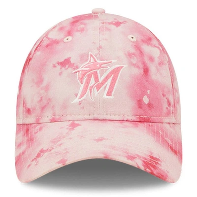 Shop New Era Pink Miami Marlins 2022 Mother's Day 9twenty Adjustable Hat
