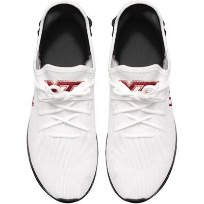 Shop Foco Virginia Tech Hokies Gradient Sole Knit Sneakers In White