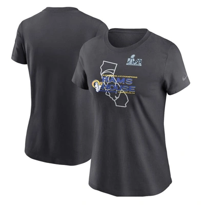 Shop Nike Anthracite Los Angeles Rams Super Bowl Lvi Champions Hometown T-shirt
