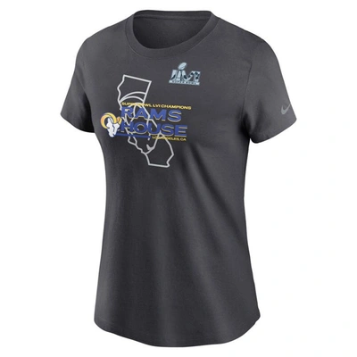 Shop Nike Anthracite Los Angeles Rams Super Bowl Lvi Champions Hometown T-shirt