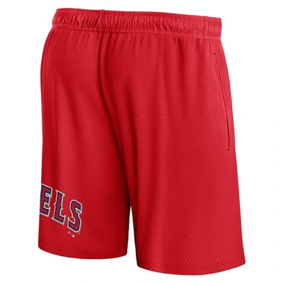 Shop Fanatics Branded  Red Los Angeles Angels Clincher Mesh Shorts