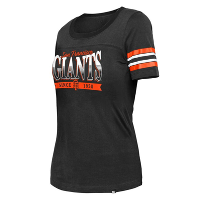 Shop New Era Black San Francisco Giants Team Stripe T-shirt