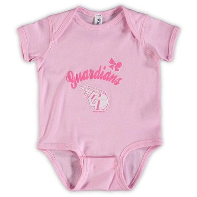 Shop Soft As A Grape Infant  Pink/purple Cleveland Guardians 3-pack Rookie Bodysuit Set