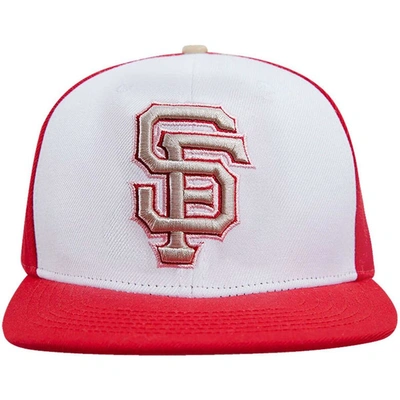 Shop Pro Standard White/red San Francisco Giants Strawberry Ice Cream Drip Snapback Hat