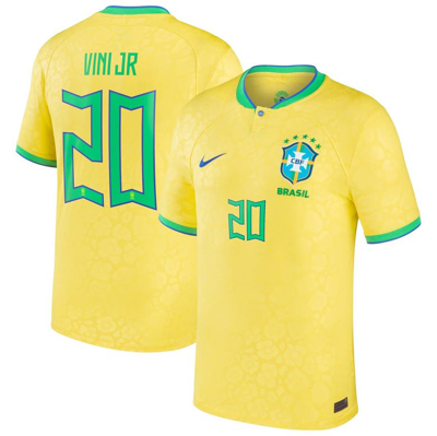 Shop Nike Vinicius Junior Yellow Brazil National Team 2022/23 Replica Home Jersey