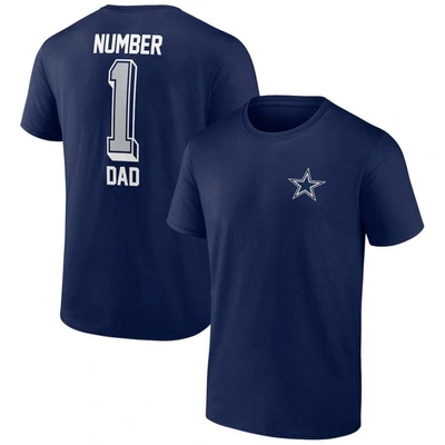 Shop Fanatics Branded Navy Dallas Cowboys Number One Dad T-shirt