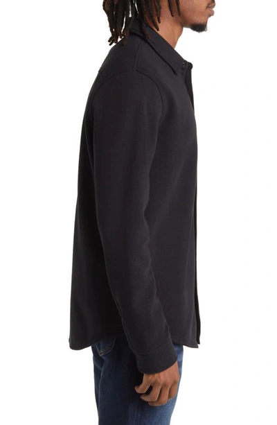 Threads 4 Thought Mika Fleece Button-down Shirt In Black