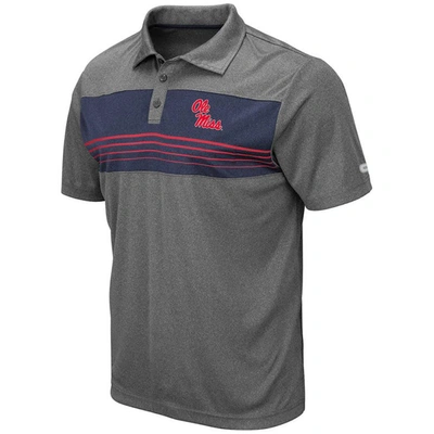 Shop Colosseum Heathered Charcoal Ole Miss Rebels Smithers Polo In Heather Charcoal